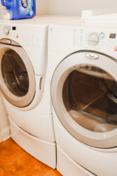 Half bathroom with laundry. Half bathroom with laundry.